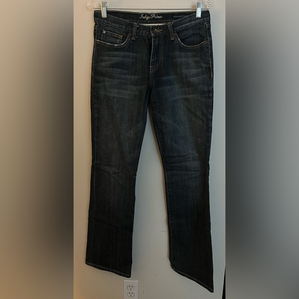 Indigo Palms Women's Newport Palms Denim Jeans, Straight Leg; Size 6R 28 Waist